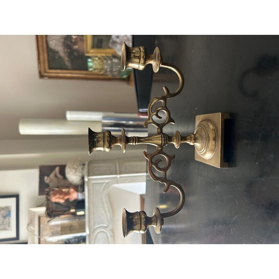 Image 1 of Solid brass candlestick, 1950