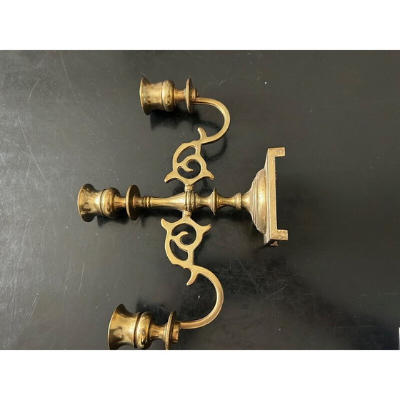 Image 1 of Solid brass candlestick, 1950