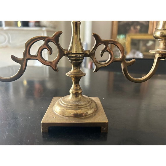 Image 1 of Solid brass candlestick, 1950