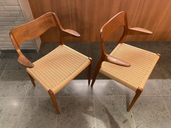 Image 1 of 2X Niels Otto Møller Dining Chair Model 55