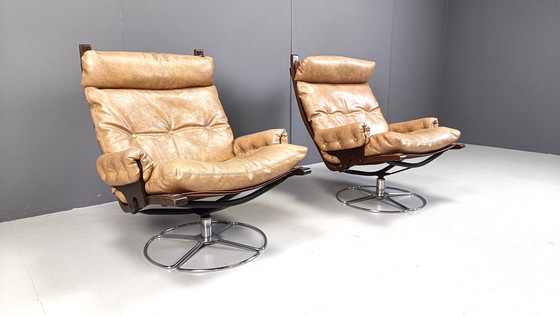 Image 1 of Pair of swivel chairs