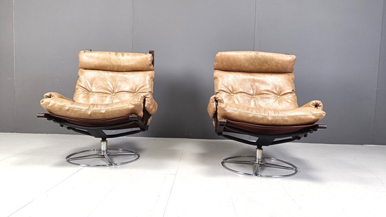 Image 1 of Pair of swivel chairs