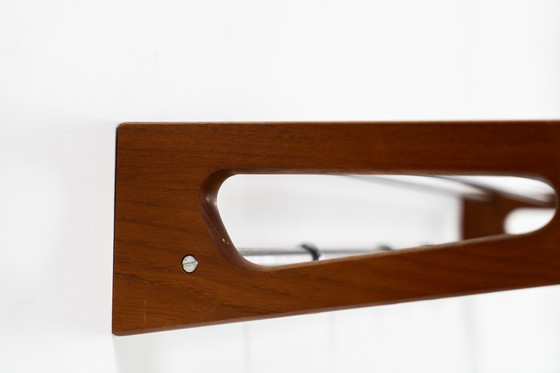 Image 1 of Teak & steel Coat Rack by Børge Mogensen for Søborg Møbler (Denmark, 1960s).