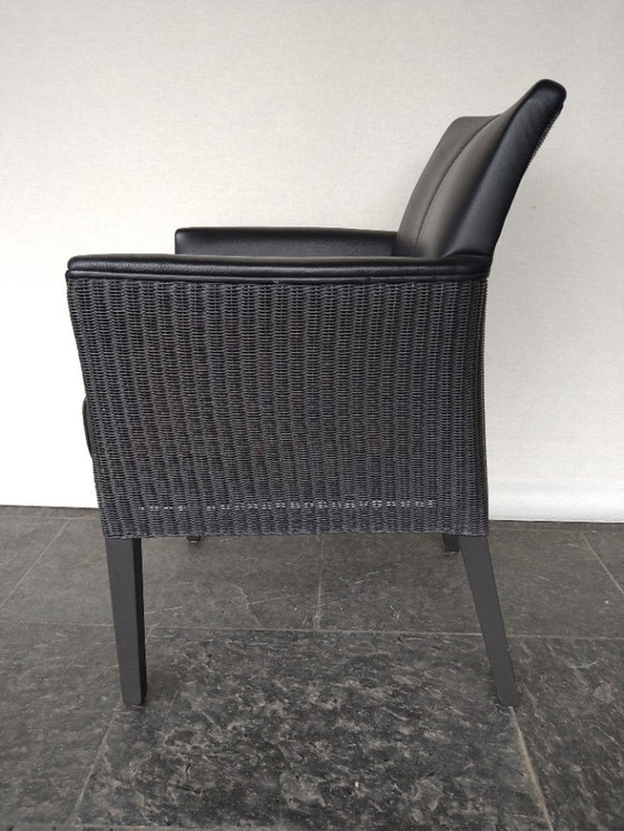 Image 1 of 2 X Lloyd Loom Chair Combined With Toledo Leather (Set)