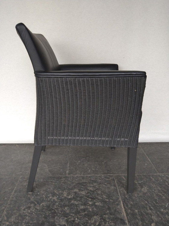 Image 1 of 2 X Lloyd Loom Chair Combined With Toledo Leather (Set)