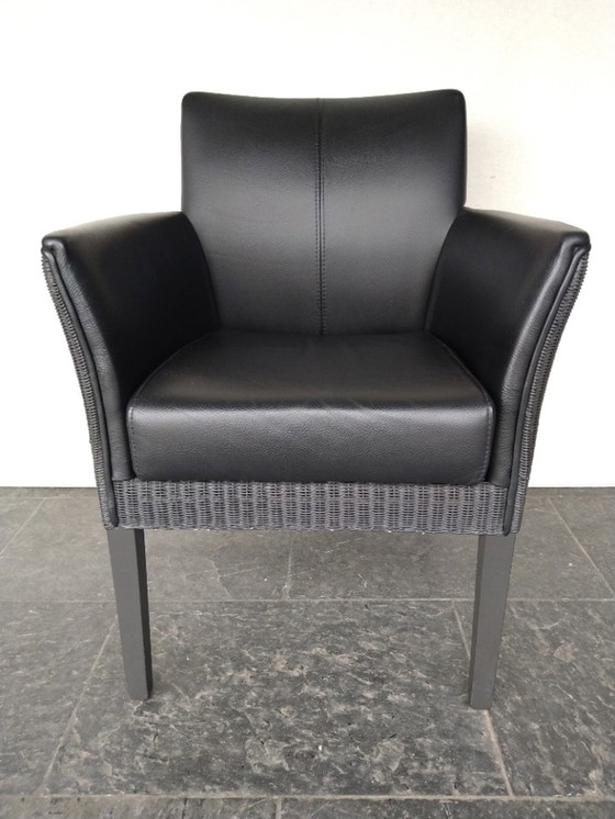 Image 1 of 2 X Lloyd Loom Chair Combined With Toledo Leather (Set)