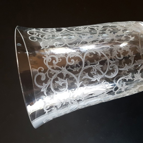 Image 1 of Mid-Century Etched Baccarat Glass Vase