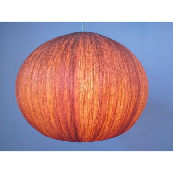 Image 1 of Vintage wood and veneer pendant lamp, Denmark 1960