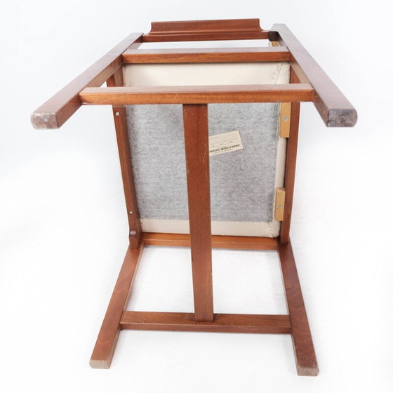 Image 1 of Vintage Danish armchair in mahogany and light fabric by Søborg Furniture, 1960s