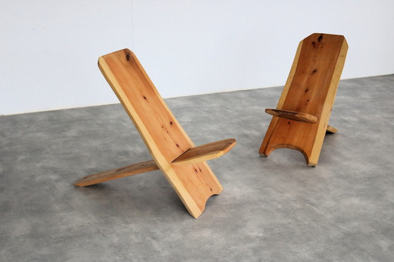 Image 1 of 2x chaises à palabre brutalistes