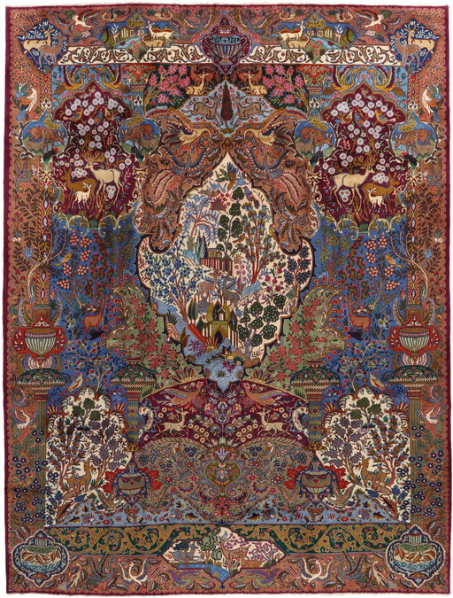 Genuine oriental carpet Kashmar Garden of Eden 4,00 X 3,00 No. 1140