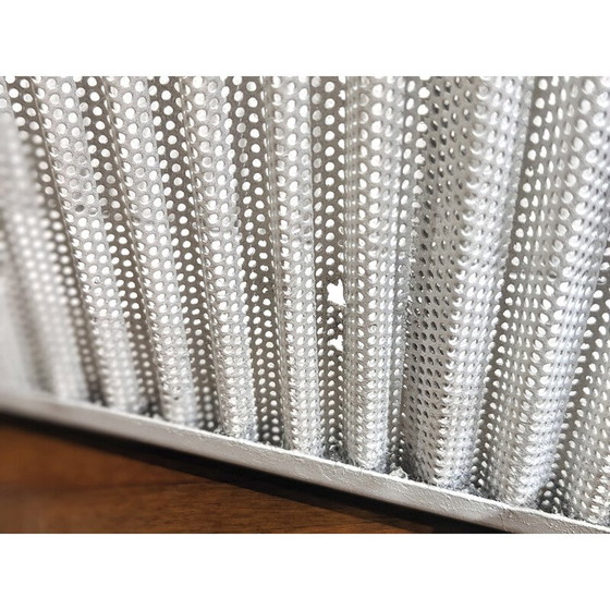Image 1 of Vintage planter in white perforated sheet metal by Mathieu Matégot, 1960s