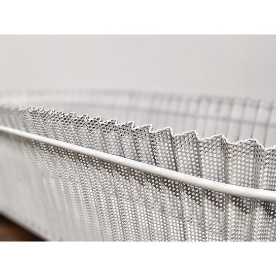 Image 1 of Vintage planter in white perforated sheet metal by Mathieu Matégot, 1960s