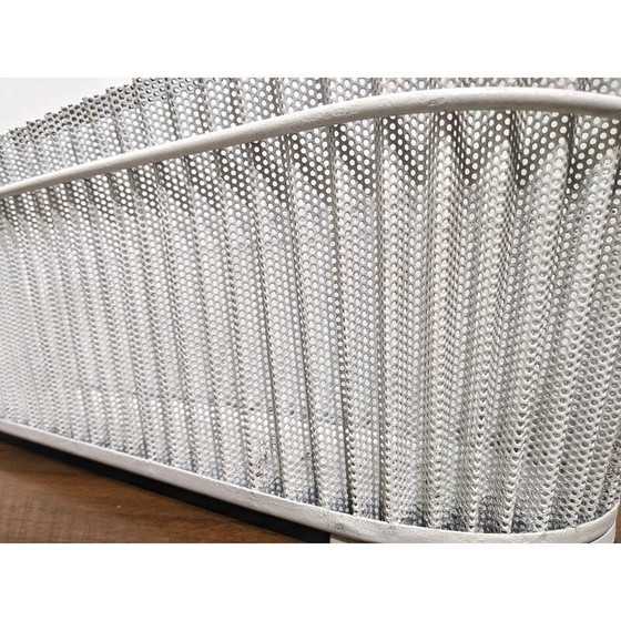 Image 1 of Vintage planter in white perforated sheet metal by Mathieu Matégot, 1960s
