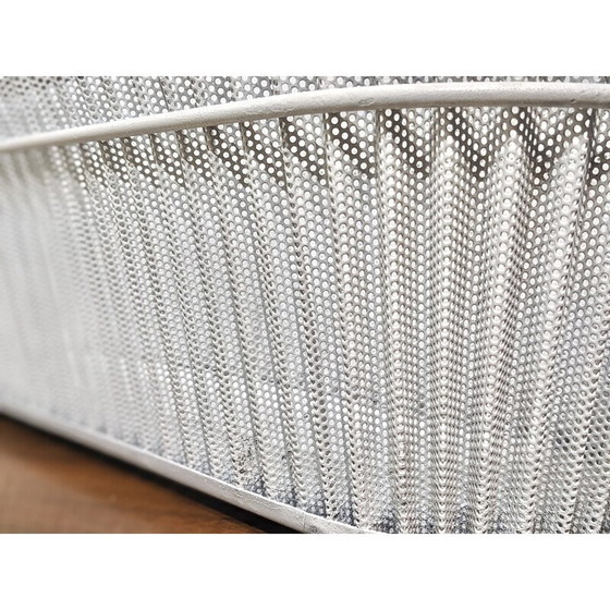 Image 1 of Vintage planter in white perforated sheet metal by Mathieu Matégot, 1960s