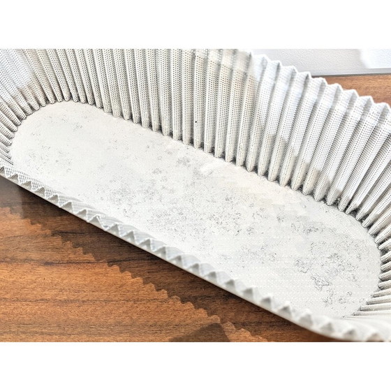 Image 1 of Vintage planter in white perforated sheet metal by Mathieu Matégot, 1960s