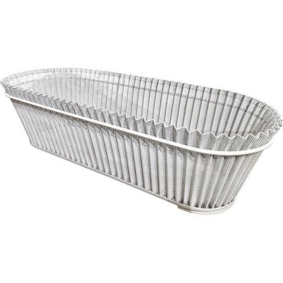 Image 1 of Vintage planter in white perforated sheet metal by Mathieu Matégot, 1960s