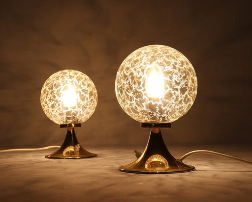 2 Space Age mushroom lamps/table lamps, Germany, 1970s