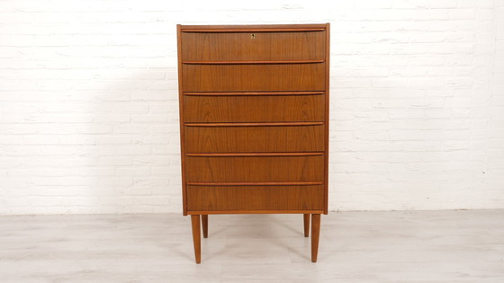 Image 1 of Vintage Danish Chest of Drawers | Teak | 6 Drawers | 104 Cm