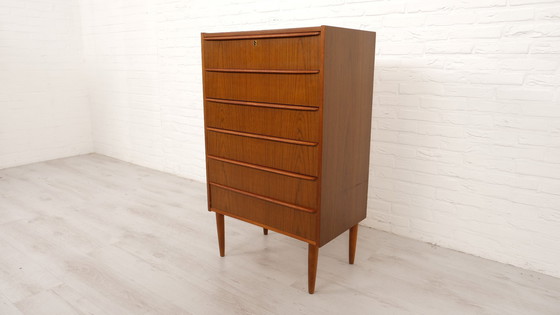 Image 1 of Vintage Danish Chest of Drawers | Teak | 6 Drawers | 104 Cm