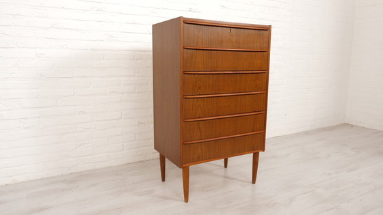 Image 1 of Vintage Danish Chest of Drawers | Teak | 6 Drawers | 104 Cm
