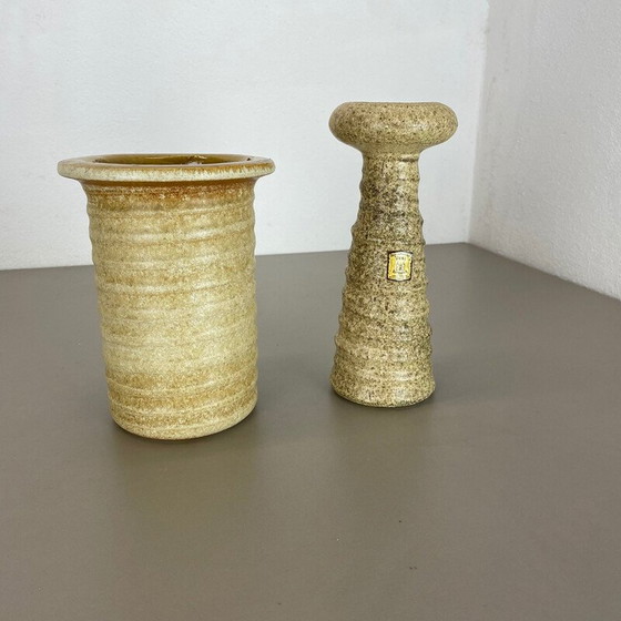 Image 1 of Pair of vintage ceramic vases by Vest Ceramics, Netherlands 1970s
