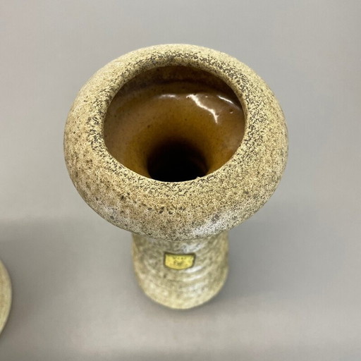 Par de jarrones de cerámica vintage de Vest Ceramics, Países Bajos, década de 1970