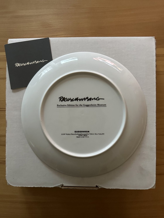 Image 1 of Robert Rauschenberg Porcelain Plate - Edition For The Guggenheim Museum