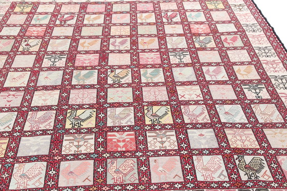 Image 1 of Verni silk kilim Persian rug - Ardebil kilim style
