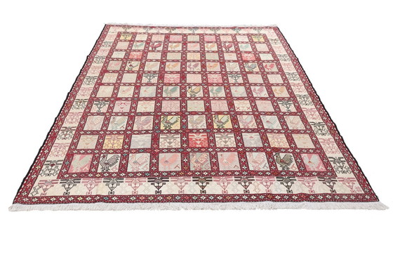 Image 1 of Verni silk kilim Persian rug - Ardebil kilim style