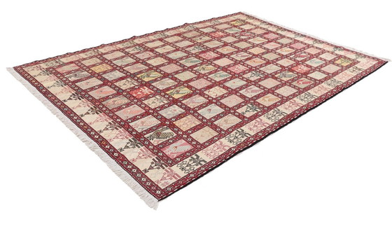 Image 1 of Verni silk kilim Persian rug - Ardebil kilim style