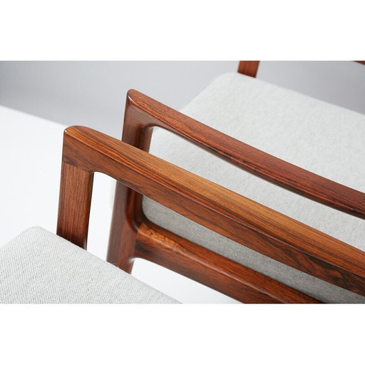 Pair of Vintage Rosewood Colonial Chairs by Ole Wanscher - 1940s