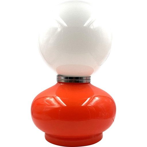 Vintage space age glass table lamp, Massive Belgium 1970
