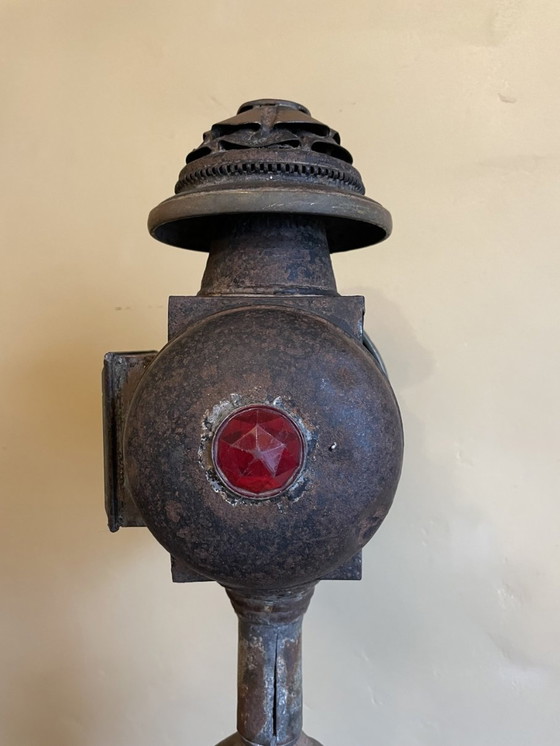 Image 1 of Lampada da terra industriale su vecchio treppiede francese