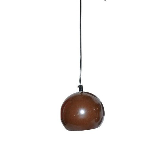 Image 1 of Brown vintage hanging lamp by E.S.Horn, Denmark 1970