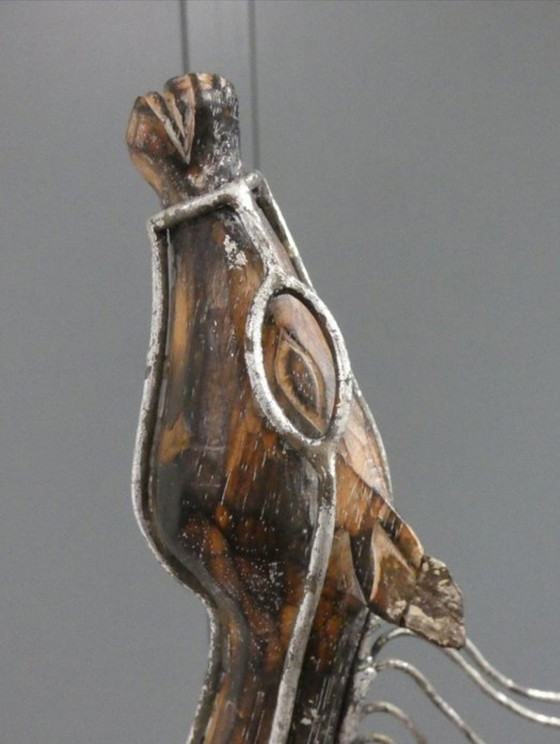 Image 1 of Sculpture rising horse teak