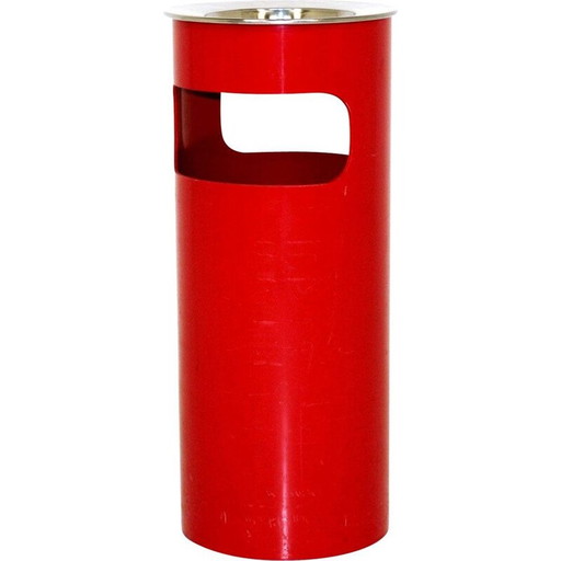 Papelera vintage de metal de Husqvarna, 1970