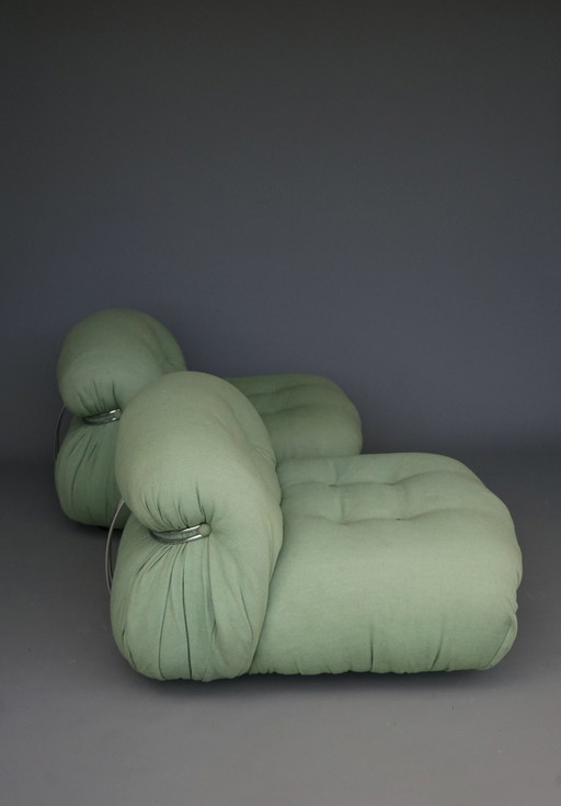 Vintage Soriana Lounge Chairs by Afra & Tobia Scarpa for Cassina, 1970s. Set of 2