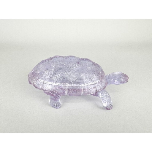 Vintage Neodymium glass jar, Czechoslovakia 1970s