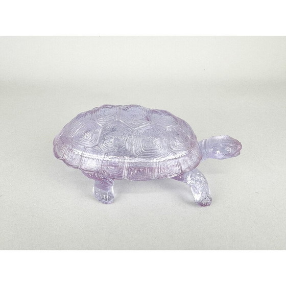 Image 1 of Vintage Neodymium glass jar, Czechoslovakia 1970s