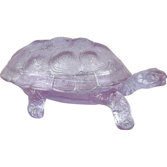 Image 1 of Vintage Neodymium glass jar, Czechoslovakia 1970s