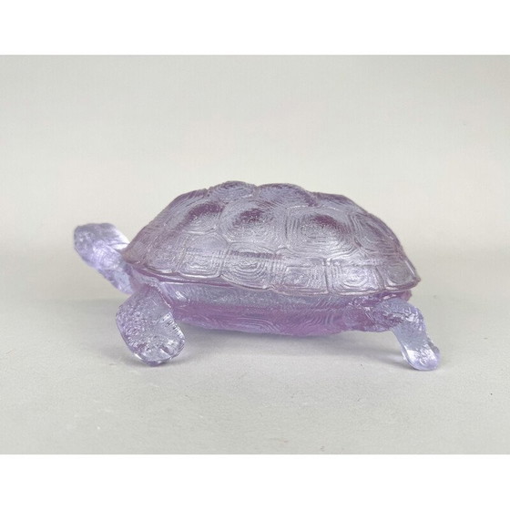 Image 1 of Vintage Neodymium glass jar, Czechoslovakia 1970s