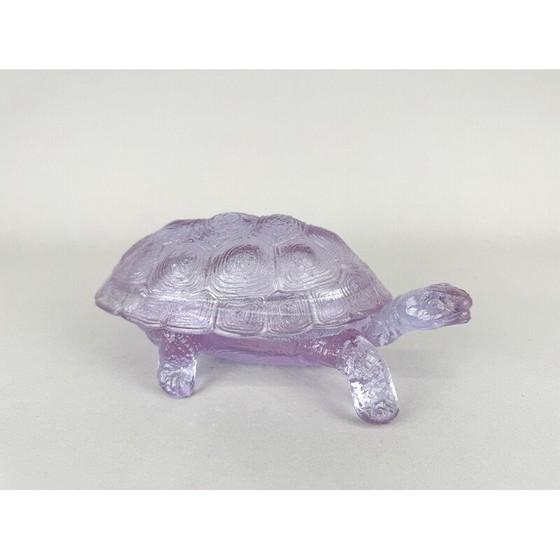 Image 1 of Vintage Neodymium glass jar, Czechoslovakia 1970s