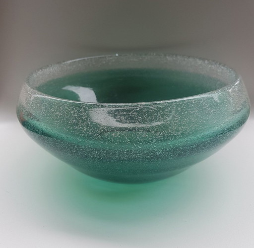 Glass Bowl With Bubble Inclusions