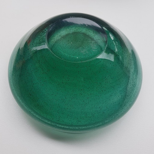 Glass Bowl With Bubble Inclusions