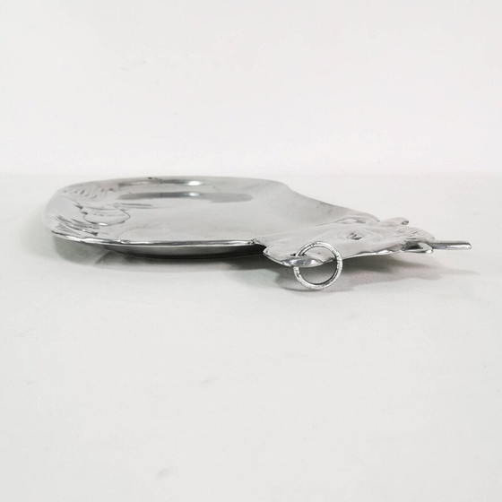 Image 1 of Vintage thick polished aluminum meal tray, Germany 1970