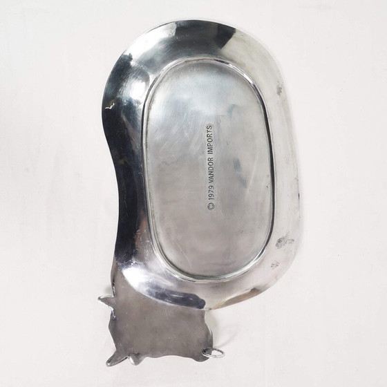 Image 1 of Vintage thick polished aluminum meal tray, Germany 1970