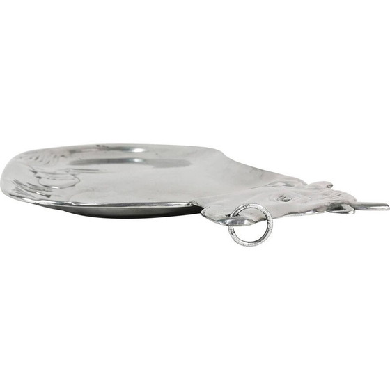 Image 1 of Vintage thick polished aluminum meal tray, Germany 1970