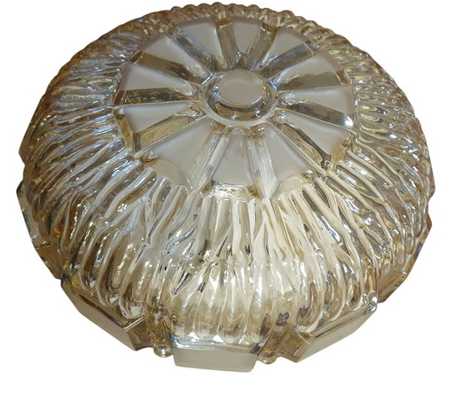 13729 Hollywood Regency Style Glass Ceiling Light