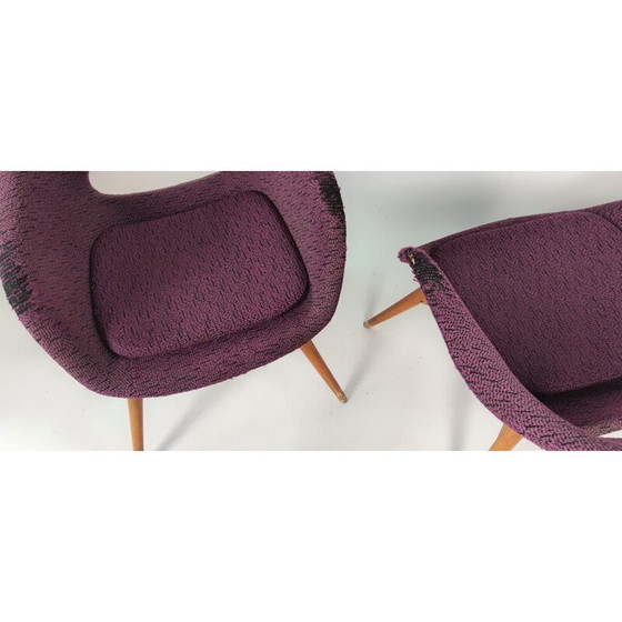 Image 1 of Pair of vintage shell armchairs by M. Navratil for Vertex, Czechoslovakia 1960